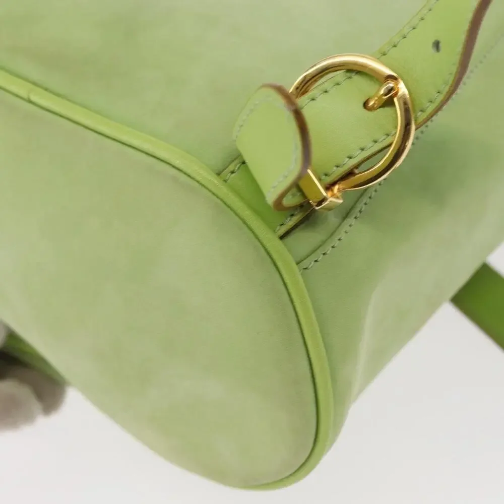 Salvatore Ferragamo Suede Backpack Green